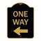 Signmission Designer Series One Way Left Arrow, Black & Gold Aluminum Sign, 18" x 24", BG-1824-23522 A-DES-BG-1824-23522 - alternate 1